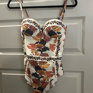 Tory Burch Floral Print One Piece Swimsuit